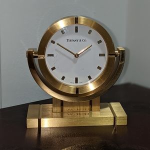 TIFFANY Clock, Swing design in brass, EUC vintage